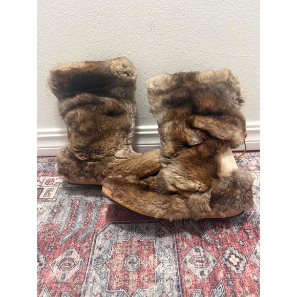 MARION Furry Boots Cozy Warm Winter Snow Boots Size 8
